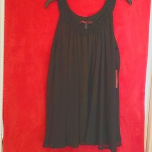 Black Chiffon Tank top